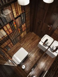 Toaleta z książkami
